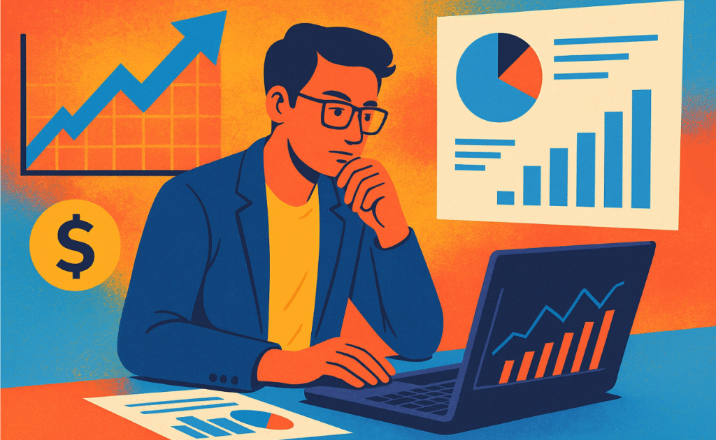 Entrepreneur analyzing market data to avoid costly mistakes when launching a startup