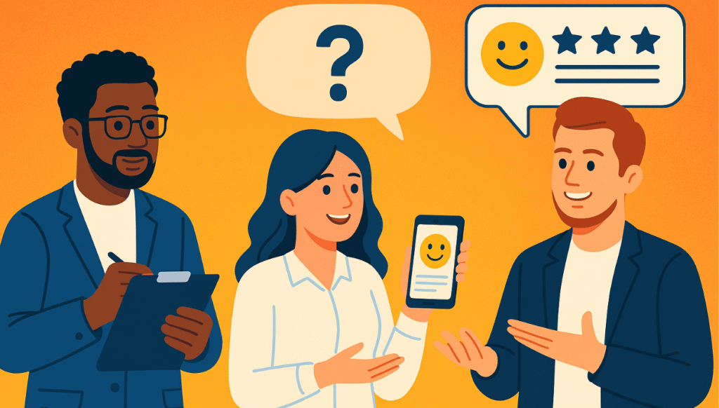 Startup founders collecting customer feedback to avoid costly launch mistakes.