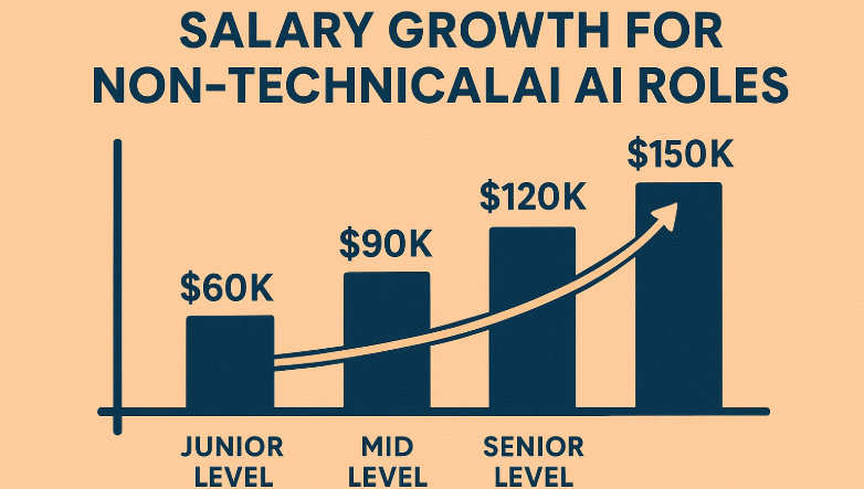 AI career roadmap for non-technical roles – salary growth chart