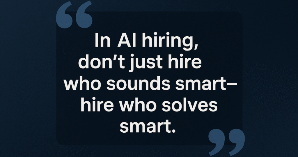 Key AI skills recruiters look for quote graphic for social sharing